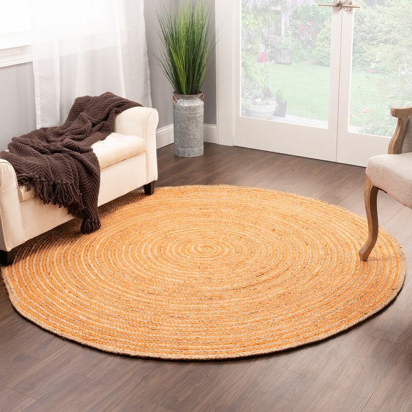 Perfect for Bedroom Kitchen Patio Traditional Rustic Reversible Farmhouse Area Rug HNU Handcrafted 11' x 11' Round Transitional Indoor Outdoor Braided Rug Beautiful Textured Orange Area Rug Perfect for Bedroom Kitchen Patio Traditional Rustic Reversible Farmhouse Area Rug HNU Handcrafted 11' x 11' Round Transitional Indoor Outdoor Braided Rug Beautiful Textured Orange Area Rug